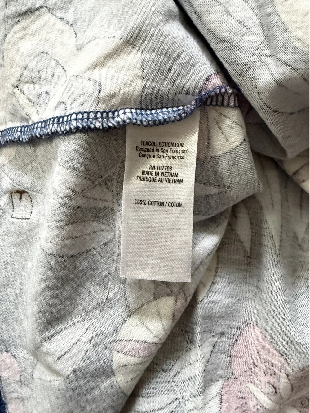 Tea Collection Floral Print Trapeze Dress 100% cotton size 2T